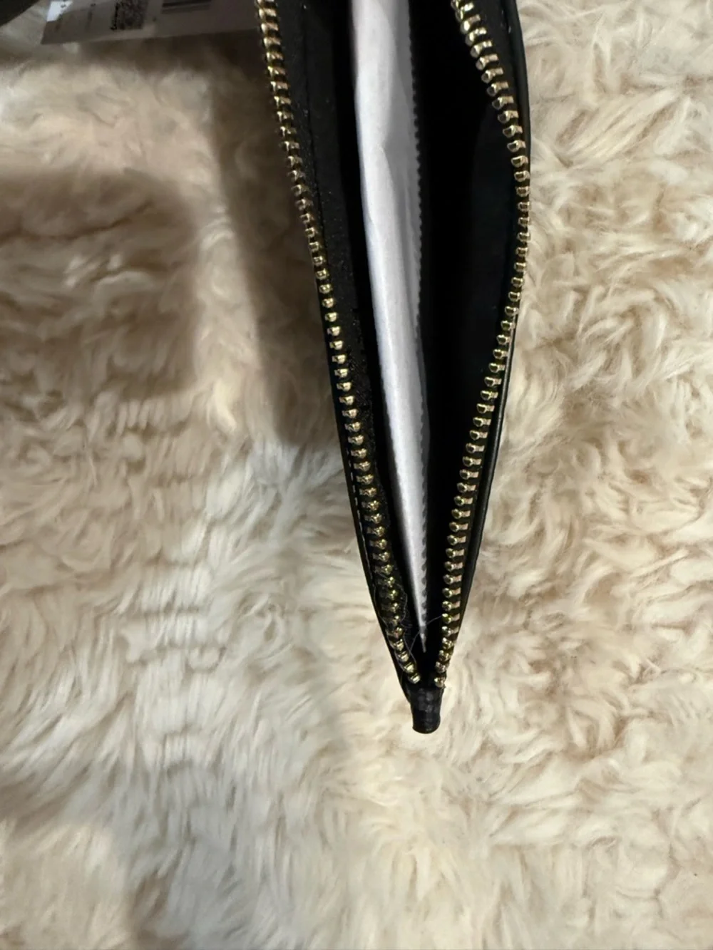 kate spade Black Floral Zip Wristlet with Wrist Strap